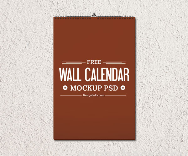 2015 Wall Calendar Template Mockup PSD