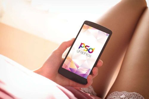 Download Android Phone in Hand Mockup Free PSD - Download PSD