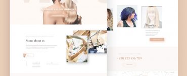Beauty Salon Website Template PSD