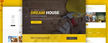 Construction Company Website Template PSD