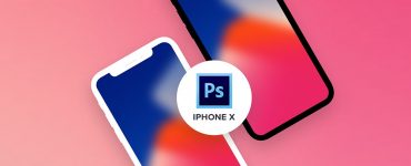 Flat iPhone X Mockup PSD