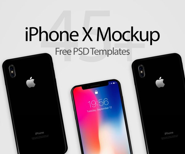 Free Apple iPhone X Mockup PSD templates