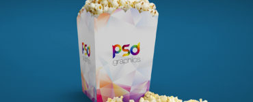 Popcorn Box Mockup Free PSD