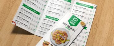 Tri-Fold Restaurant Menu Template PSD