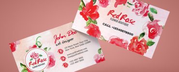 Flower Shop Business Card Free PSD Template