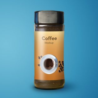 Coffee Jar Mockup Free PSD