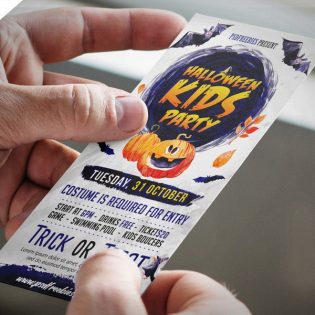 Halloween Party Invitation Card Free PSD