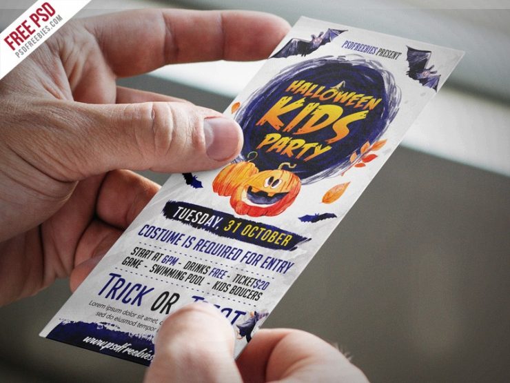 Halloween Party Invitation Card Free PSD