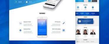 Mobile App Landingpage Template PSD