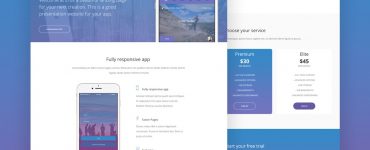 Mobile App Website Template PSD