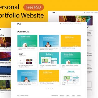 Personal Portfolio Website Template PSD