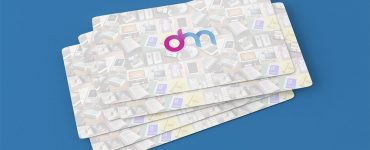 Rounded Business Card Mockup Free PSD