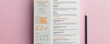 Simple CV Resume PSD Template