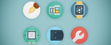 Web Agency Flat Icon Set PSD