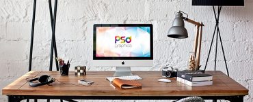 iMac Home Office Mockup PSD