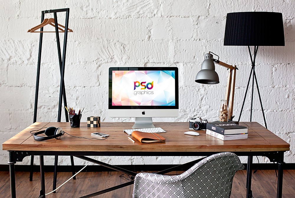 Download iMac Home Office Mockup PSD - Download PSD