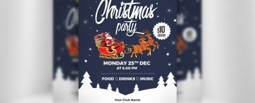 Free Christmas Party Flyer Template PSD