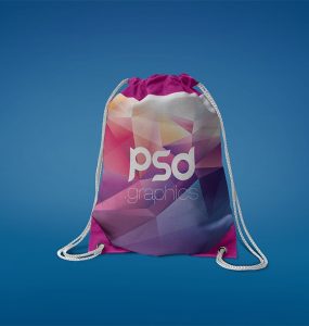 Free Drawstring Bag Mockup PSD