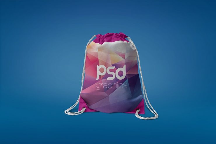 Free Drawstring Bag Mockup PSD