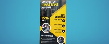 Free Creative Roll Up Banner PSD