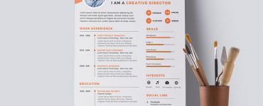 Graphic Designer CV Resume Template PSD