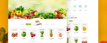 Grocery Store Website Template Free PSD