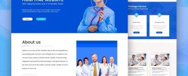 Hospital Website Template Free PSD