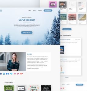 Personal Website Landing Page Template PSD