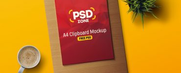 A4 Paper Clipboard Mockup PSD