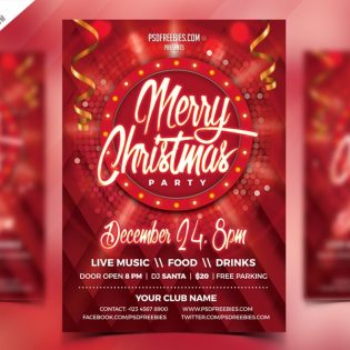 Free Christmas Party Flyer PSD