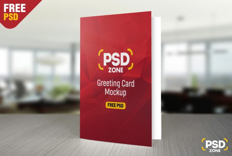 Free Greeting Card Mockup PSD
