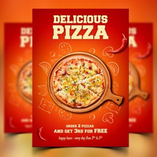 Free Pizza Flyer Poster Template PSD