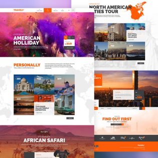 Free Travel Agency Website Template PSD