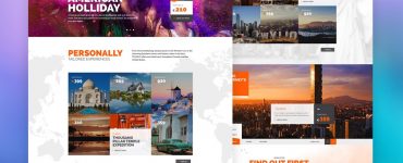 Free Travel Agency Website Template PSD