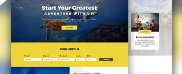 Tour and Travel Booking Website Template PSD