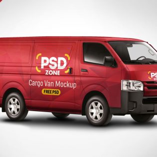Cargo Van Mockup PSD