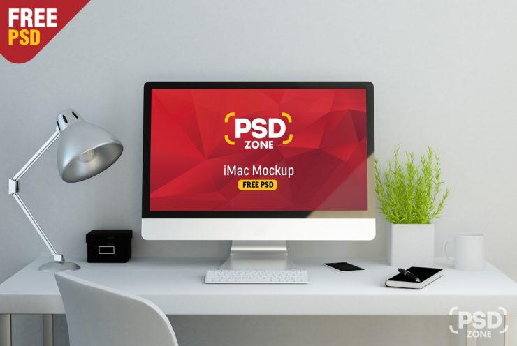 Clean iMac Mockup PSD