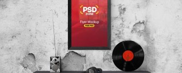 Free Flyer Poster Frame Mockup PSD