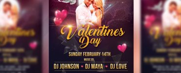 Free Valentines Day Flyer Template PSD