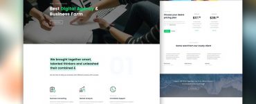 Simple Business Website Template PSD