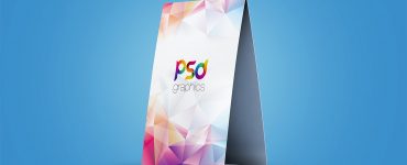 Table Tent Card Mockup PSD