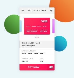 Credit Card Payment App UI PSD