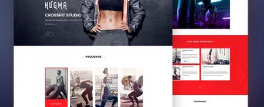 Gym Website Template PSD