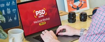 Male Working on Macbook Mockup