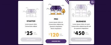Pricing Table UI Template PSD