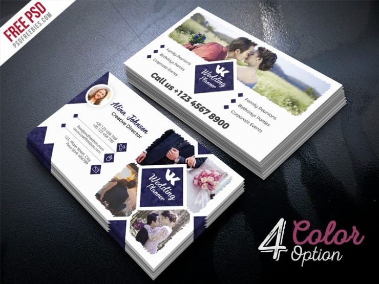 Wedding Planner Business Card Template PSD