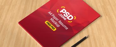 A4 Resume Mockup Template PSD