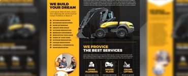 Construction Company Flyer Template PSD