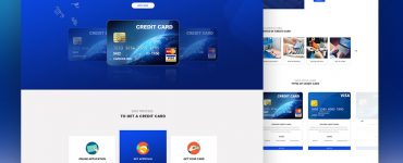 Credit Card Landing Page Template PSD