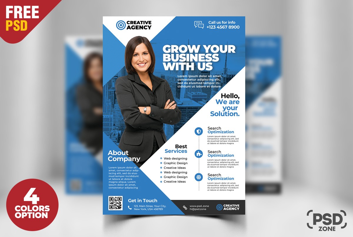 business flyer template photoshop free download